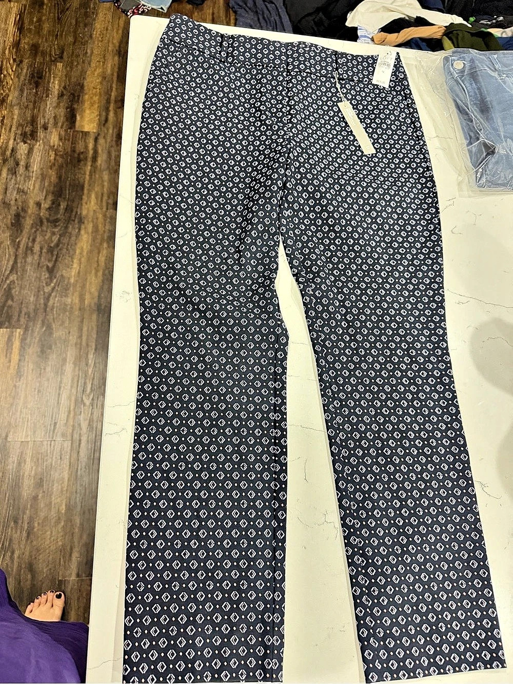 LOFT Marisa Skinny Pants Black & White Size 12